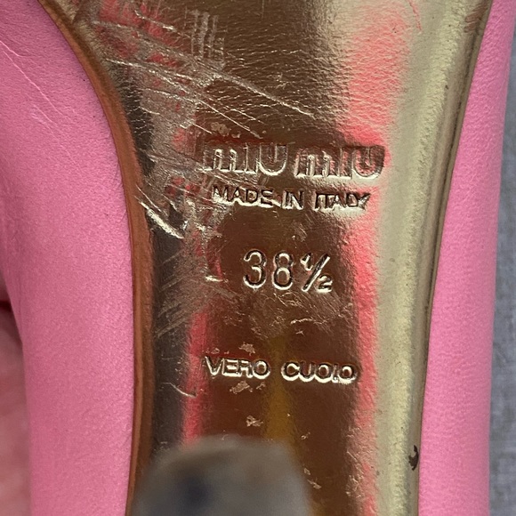 Miu Miu Pink Embellished Heels - Picture 15 of 15